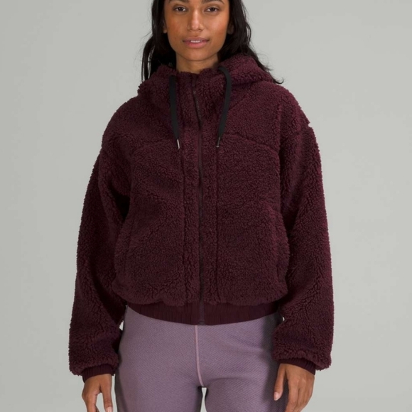 Lululemon • Reversible Fleece Sherpa Jacket 10 Cassis - Picture 1 of 16